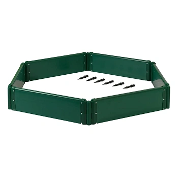 Клумба-конструктор из ПВХ, зеленый, (h 0,22 м, 3 панели * 1.1 м), уп