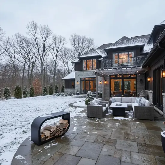 Стационарная дровница “Лепесток”