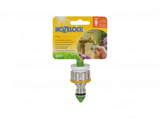 Hozelock 2041 Коннектор металлический для крана вне помещений Pro (12,5 мм и 19 мм), шт