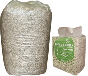 Костра конопляная, мелкая 0-3 см, большой брикет 180 л