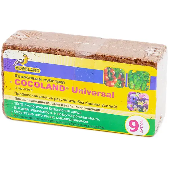 Cocoland Субстрат кокосовый в брикетах Cocoland Universal, 9 л 