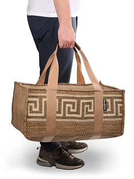 Сумка для дров Боярская "Илья" коричневая, шт 