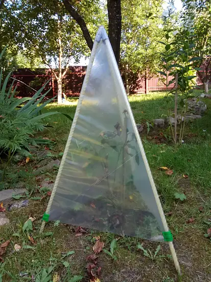 Укрытие для растений "Пирамида" (2 чехла + композитный каркас), h 1,0 * 0,75 м, уп