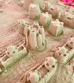 Песок Интерактивный для закрытых песочниц, Желтый конструктор, 14 кг