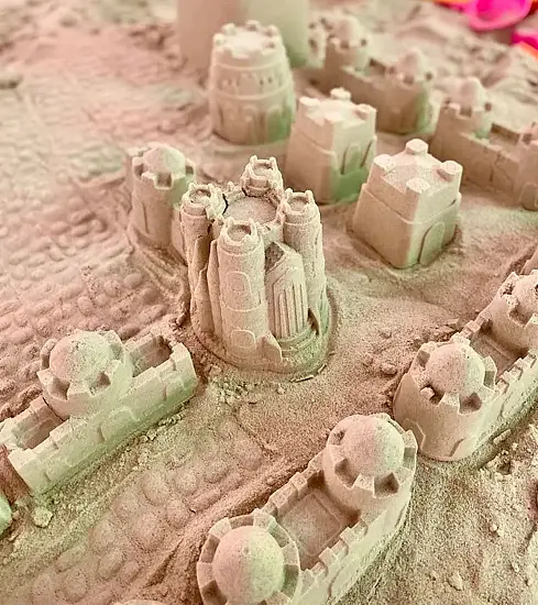 Песок Интерактивный для закрытых песочниц, Желтый конструктор, 14 кг