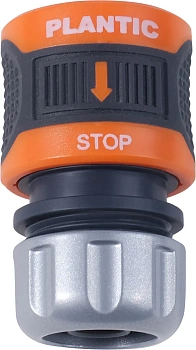 Plantic Коннектор c металл фиксатором аквастоп 5/8-3/4" light 39381-01, шт