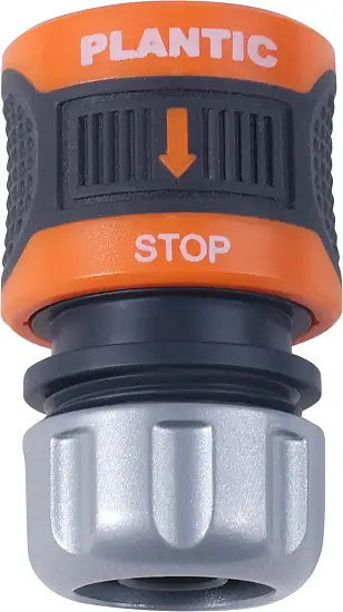 Plantic Коннектор c металл фиксатором аквастоп 5/8-3/4" light 39381-01, шт