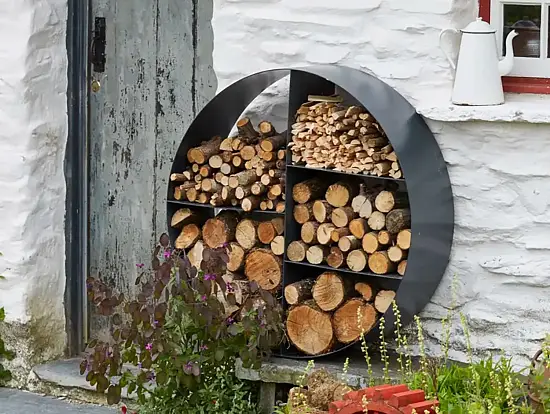 Дровница пристенная “Round” 1300 мм