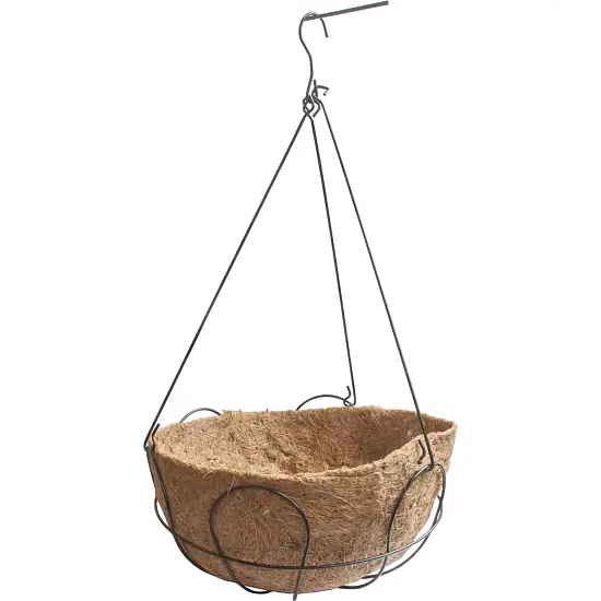 Кашпо подвесное с кокосовым вкладышем Ø30-35 см, шт