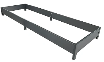 Грядка фактурная из ПВХ, графит, 2,0 х 0,9 х 0,2 м, уп