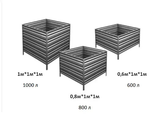 Компостер Perfo металл, 1,0 * 1,0 * 1,0 м, шт