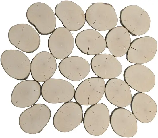 Спилы поквадратно орешник шлифовка БЕЗ коры, (Ø 2-15см, h 1,5-2см), м.кв.