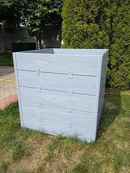 Компостер фактурный, дымчатый, 1000 л, уп