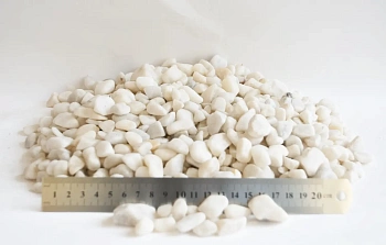 Мрамор белый Галтованный,  10-20 мм, 10 кг