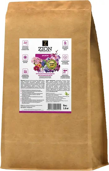 Комплексная добавка Цион(Zion) Для Цветов, мешок 3,8 кг