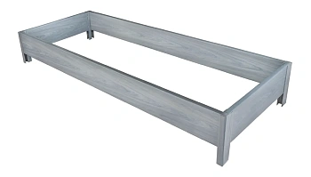 Грядка фактурная из ПВХ, дымчатый, 2,0 х 0,9 х 0,2 м, уп