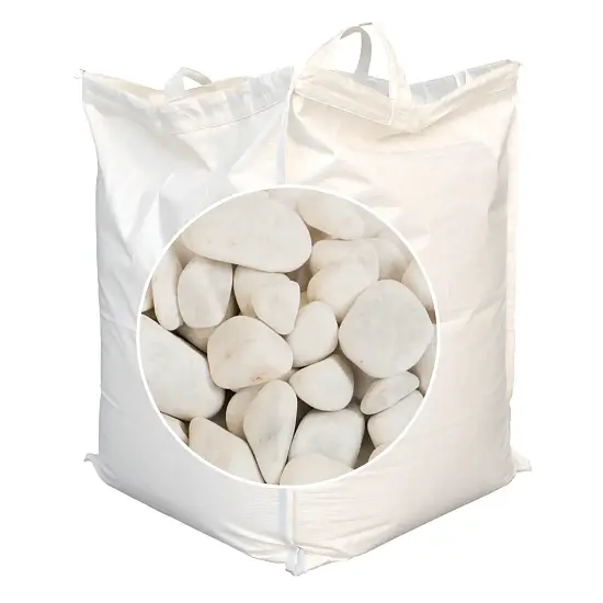 Мрамор белый Галтованный,  20-40 мм, 1000 кг, биг-бэг