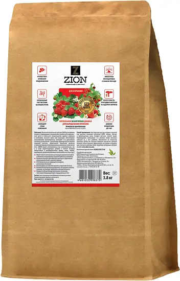 Комплексная добавка Цион(Zion) Для Клубники, мешок 3,8 кг