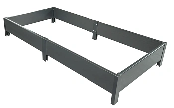 Грядка фактурная из ПВХ, графит, 2,0 х 0,9 х 0,2 м, уп