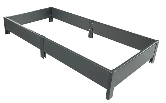 Грядка фактурная из ПВХ, графит, 2,0 х 0,9 х 0,2 м, уп