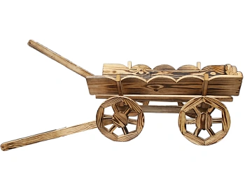 Садовая миниатюра "Тележка"