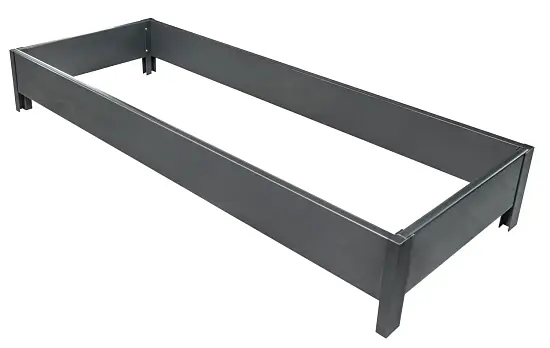 Грядка фактурная из ПВХ, графит, 2,0 х 0,9 х 0,2 м, уп