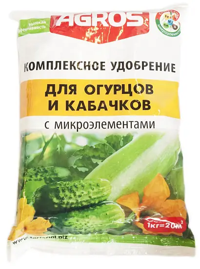 Факториал. Комплексное удобрение для огурцов и кабачков с микроэлементами, 1 кг