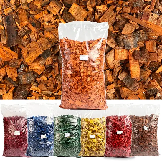 Щепа декоративная, оранжевая, 60 л