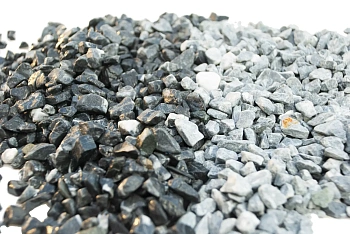 Мрамор черно-серый Галтованный,  10-20 мм, 10 кг