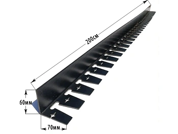 Бордюр секциями ГеоПластБорд "Стафф"  60, черный, 0,060 x 2.0 м, шт