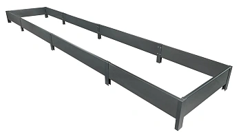 Грядка фактурная из ПВХ, графит, 2,0 х 0,9 х 0,2 м, уп