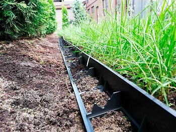 Бордюр секциями ГеоПластБорд, черный, 0,045 x 1 м, шт