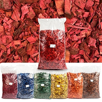 Щепа декоративная, бордовая, 60 л