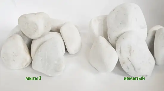 Мрамор белый Галтованный,  90-150 мм, 1000 кг, биг-бэг