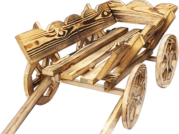 Садовая миниатюра "Тележка"