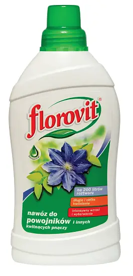 Florovit жидкий для ломоноса, клематиса, жимолости, глицинии и других вьющихся растений, бутылка 1 кг