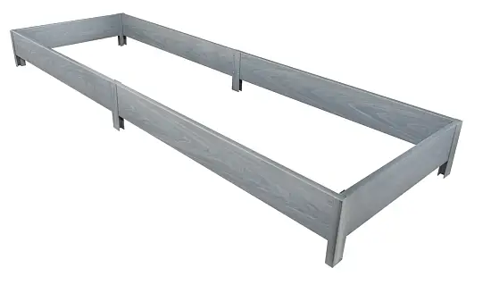 Грядка фактурная из ПВХ, дымчатый, 2,0 х 0,9 х 0,2 м, уп