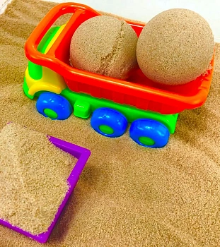 Песок Интерактивный для закрытых песочниц, Желтый конструктор, 14 кг