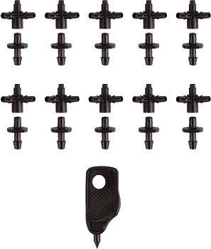 AQUAREL, Деталь №11, Адаптер и разветвитель на 2 микротрубки 3 мм (шило в комплекте), 10 шт/уп