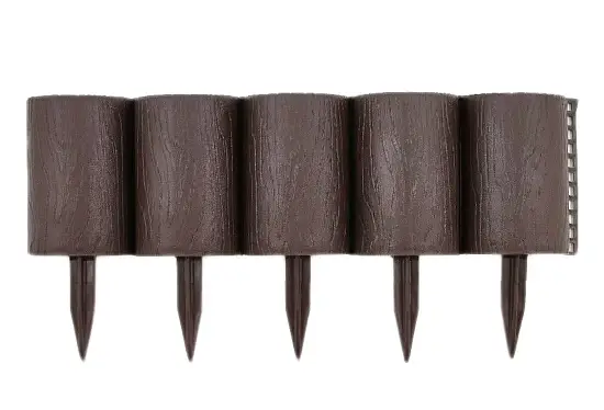 Бордюр декоративный Пеньки, коричневый, (16 модулей в комплекте), 0,15 x 1,6 м, уп