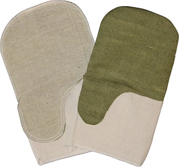 Рукавицы с брезентовым наладонником (арт.БН-04, 420 г/м²), п/н миткаль