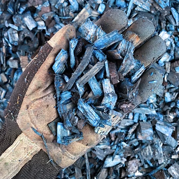 Щепа декоративная, синяя, 60 л
