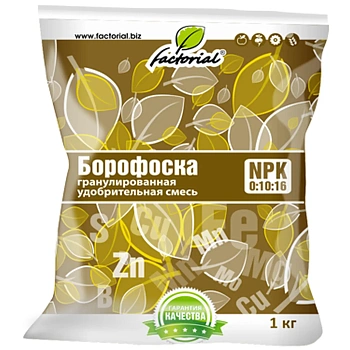 Факториал. Гранулированная удобрительная смесь "Борофоска", 1 кг