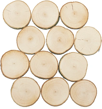 Спилы поквадратно ольха шлифовка БЕЗ коры (Ø 2-15см, h 1,5-2см), м.кв.