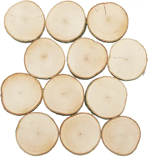 Спилы поквадратно ольха шлифовка БЕЗ коры (Ø 2-15см, h 1,5-2см), м.кв.
