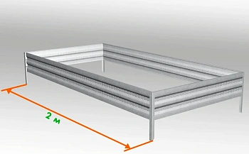 Грядка Perfo металл, 0,2 * 2,0 * 1,0 м, уп