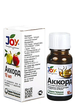 JOY Аккорд (от колорадского жука и от вредителей на яблоне), флакон 10 мл