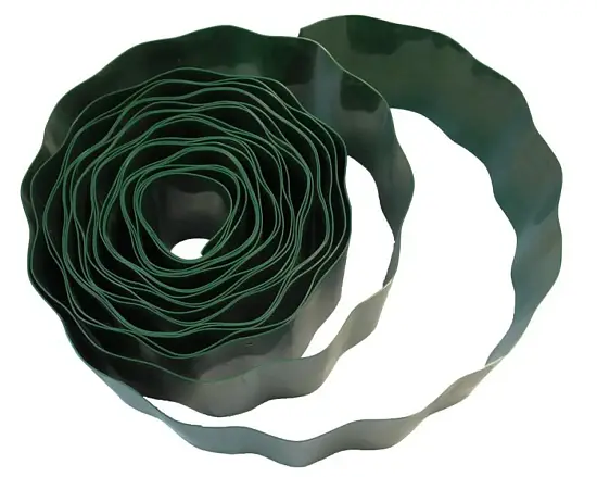 Бордюр декоративный Гофра, хаки(зеленый), 0,10 x 9 м, рул 