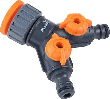 Plantic Штуцер для крана 1/2"-3/4 -1" на два канала light 39383-01, шт