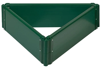 Клумба-конструктор из ПВХ, зеленый, (h 0,22 м, 3 панели * 1.1 м), уп